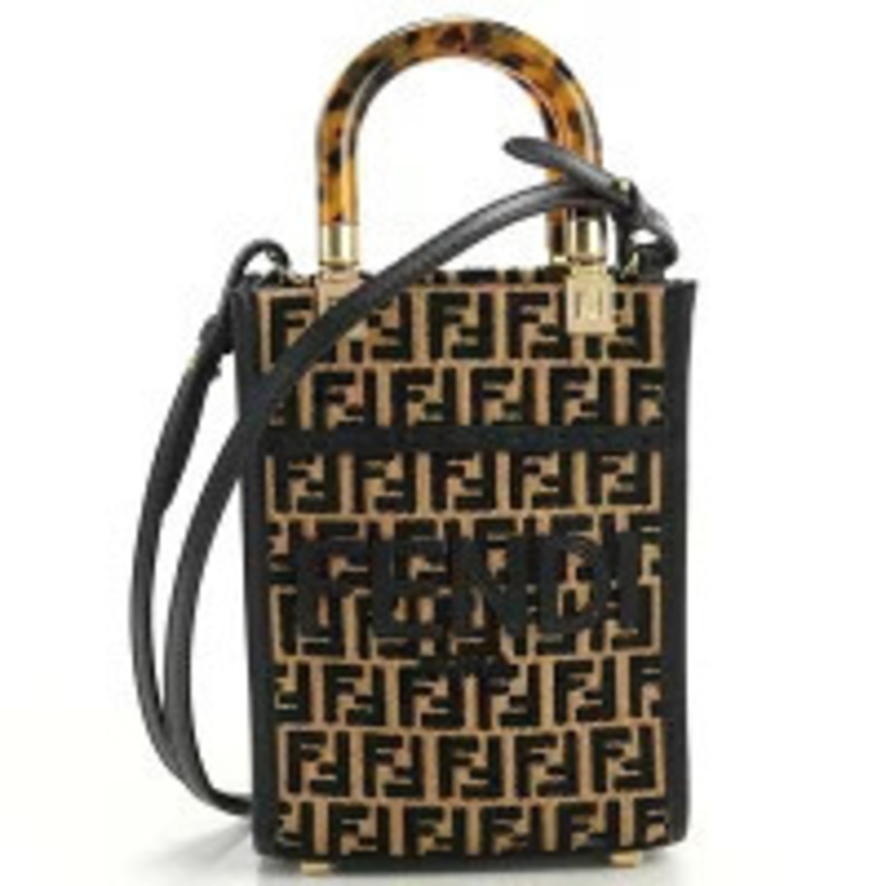 Fendi Tote Bag Black Brown Handbag